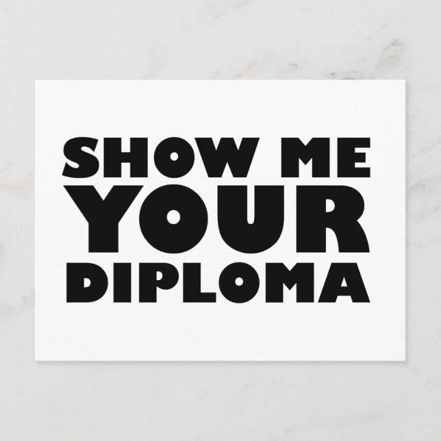 CARTÃO POSTAL MOSTRE SEU DIPLOMA (Frente)