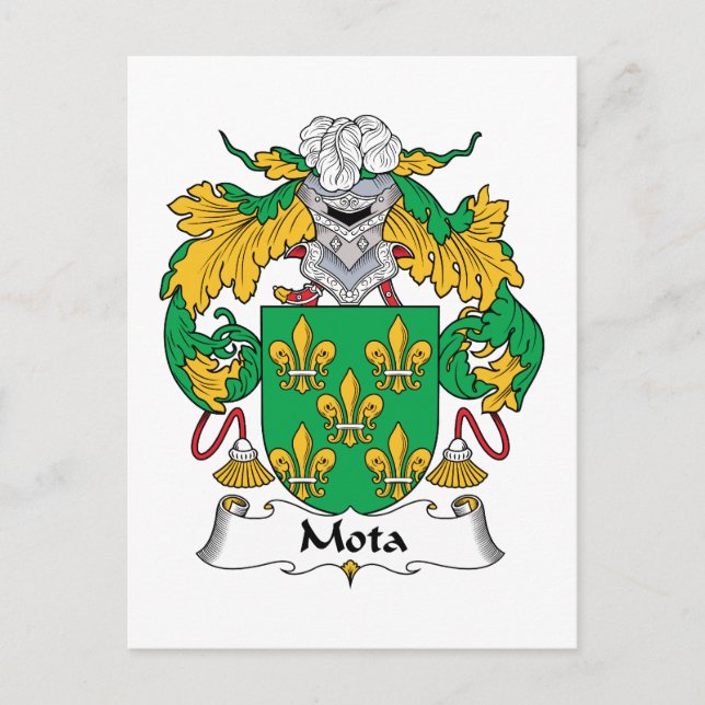 Cartão Postal Mota Family Crest (Frente)
