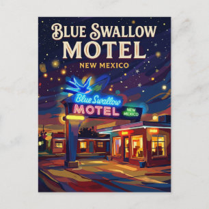 Cartão Postal Motel Blue Swallow EUA