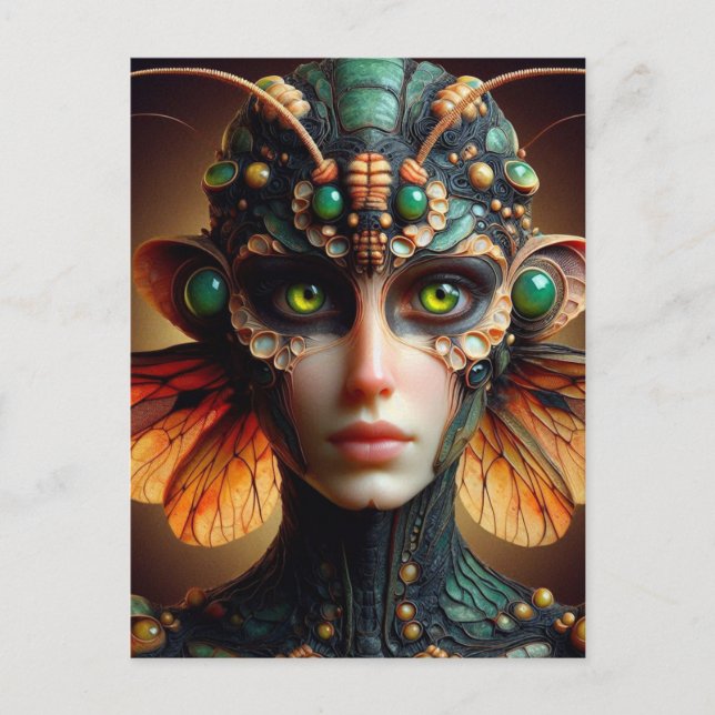 Cartão Postal Moth Person Scifi (Frente)