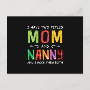 Cartão Postal Mother Art   Mom And Nanny I Rock Them Birthday