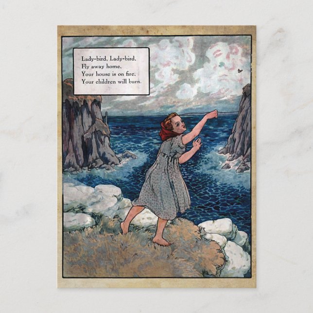 Cartão Postal mother goose nursery rhymes 5 (Frente)