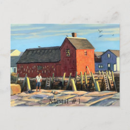 Cartão Postal Motif Cênico #1 Shack de Pesca Rockport