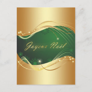 Cartão Postal Motif de Noël ou avec fond vert