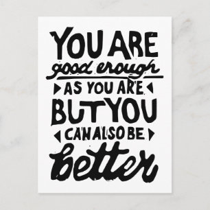 Cartão Postal Motivação Cotação Lino Impressão