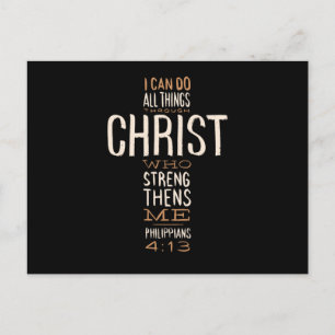 Cartão Postal Motivação da citação da Bíblia Jesus do Cristo