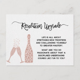 Cartão Postal Motivação de Atualização de Resolução de Ano Novo