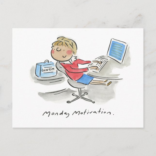 Cartão Postal Motivação de segunda-feira (Frente)