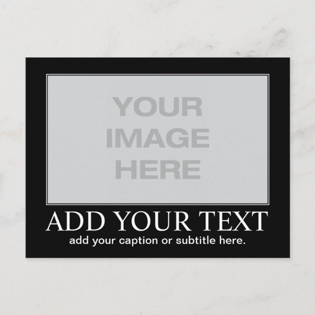 Cartão Postal Motivação/Demotivação Personalizada (Frente)