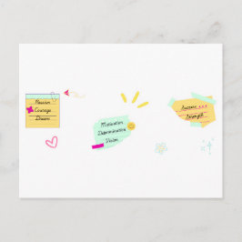 Cartão Postal Motivação e vibrações positivas