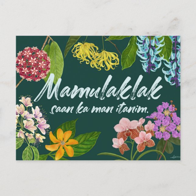 Cartão Postal Motivação Filipina "Mamulaklak" (Frente)