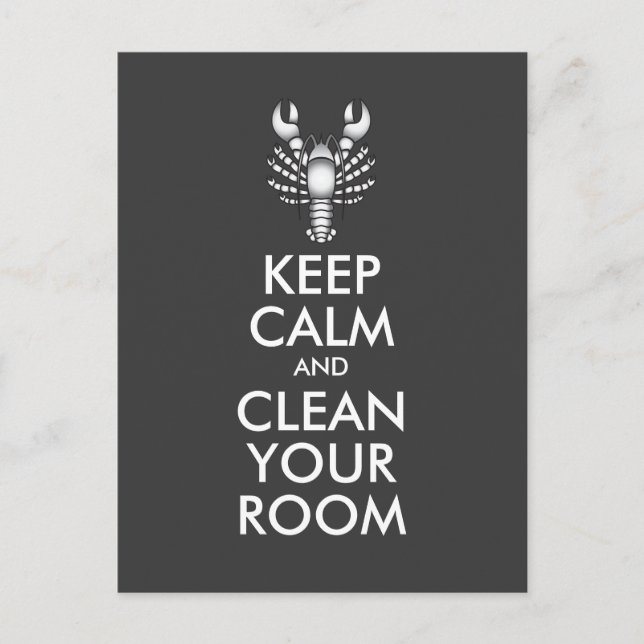 Cartão Postal Motivação Jordan Peterson Mantenha Calma Sala Limp (Frente)