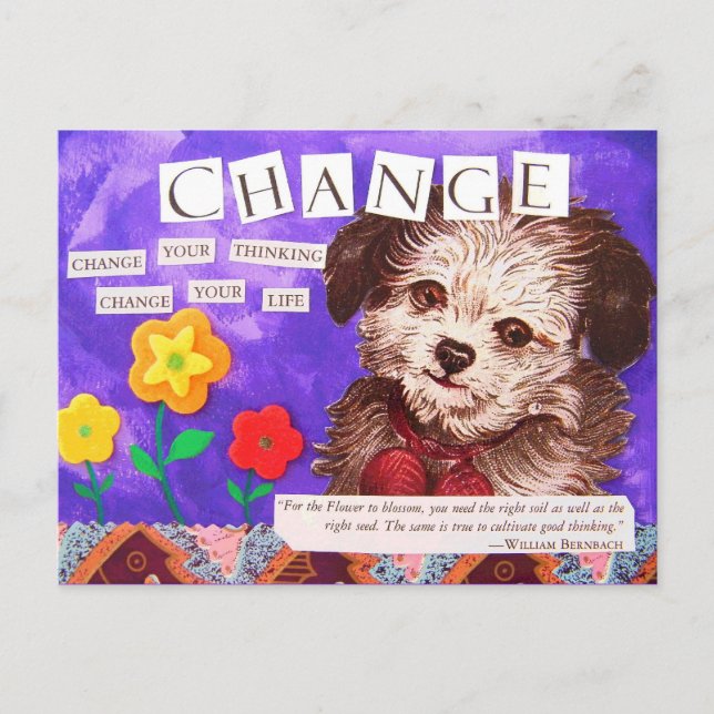 Cartão Postal Motivação Pensada - Vintage (Frente)