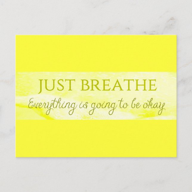 CARTÃO POSTAL MOTIVACIONAL APENAS RESPIRE TUDO QUE VAI SER (Frente)