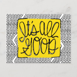 Cartão Postal Motivacional Está Tudo Bem |Preto e Branco