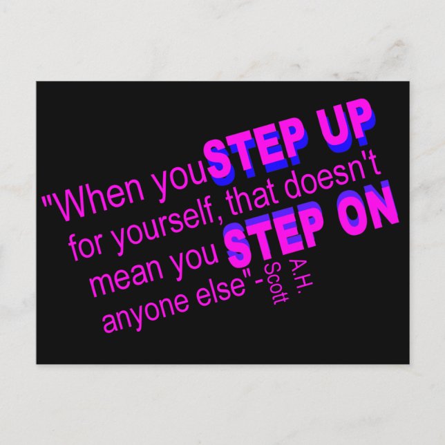 Cartão Postal Motivador, Cartão-postal Pensador de Encaminhament (Frente)