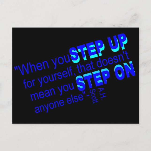 Cartão Postal Motivador, Cartão-postal Pensador de Encaminhament (Frente)