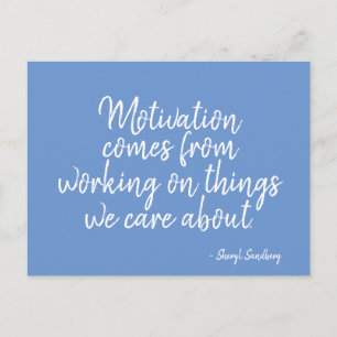 Cartão Postal Motivation Quote Passion What We Care About