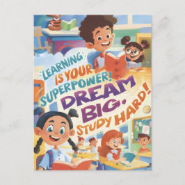 Cartão Postal Motivational Postcard for Young Achievers