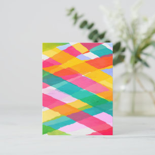 Cartão Postal motivos de listras aquareladas 1