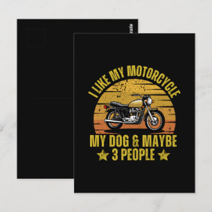 Cartão Postal Moto de Cachorro