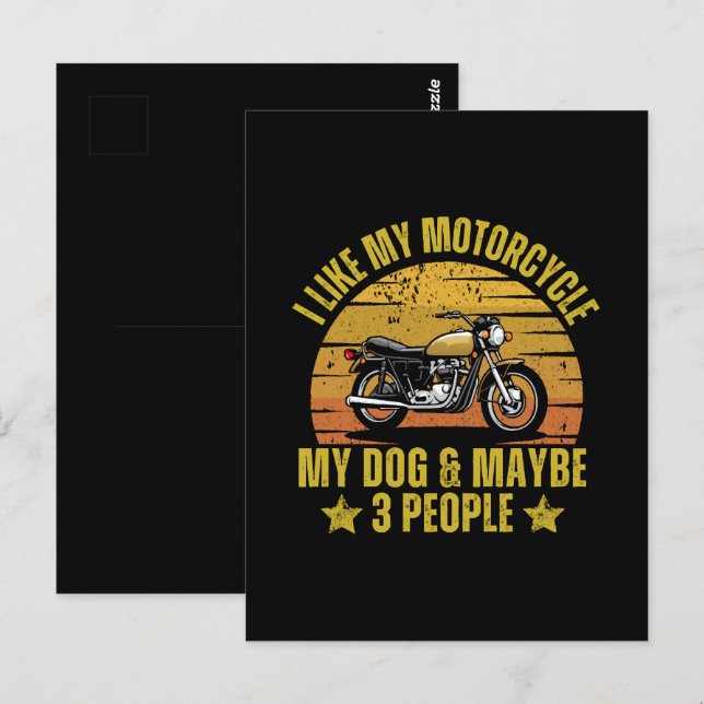 Cartão Postal Moto de Cachorro (Frente/Verso)