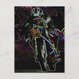Cartão Postal motocicleta 2 pcna
