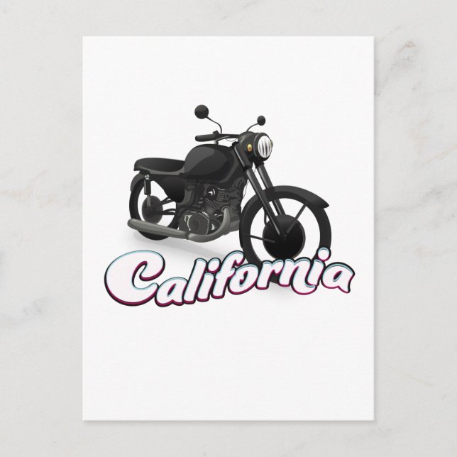 Cartão Postal Motocicleta da Califórnia (Frente)