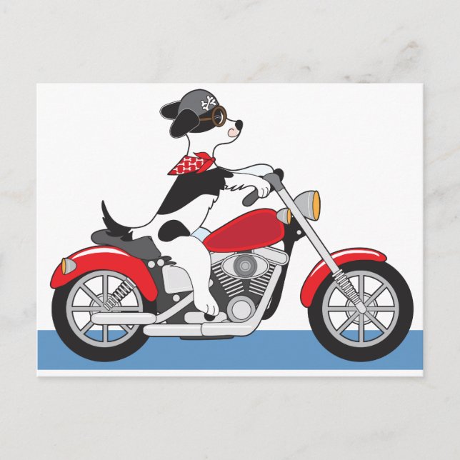 Cartão Postal Motocicleta de cães (Frente)