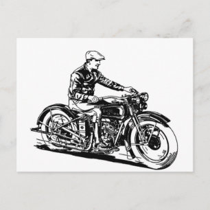 Cartão Postal Motocicleta do vintage