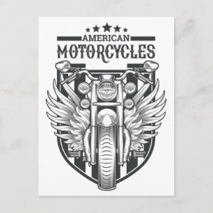 Cartão postal "Motocicletas Americanas"