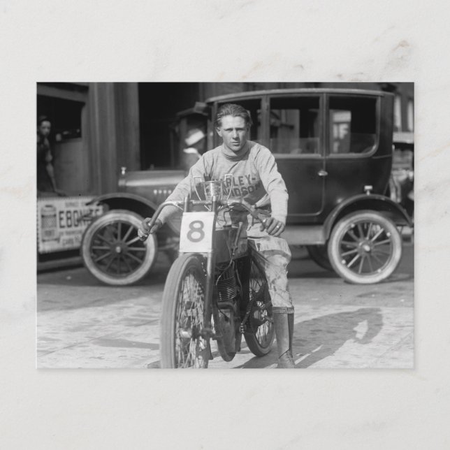 Cartão Postal Motociclo de 1920 (Frente)