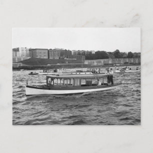 Cartão Postal Motociismo no rio Hudson, 1910