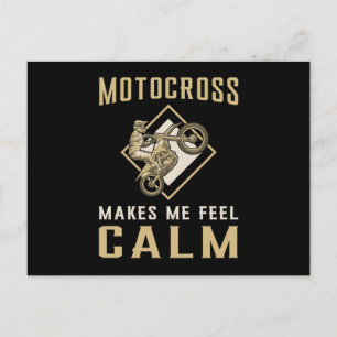 Cartão Postal Motocross Dirt Bike Biker Mantém Calma, Engraçado