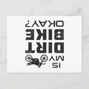 Cartão Postal Motocross Dirt Bike Motorcycle Funny Gift Idea