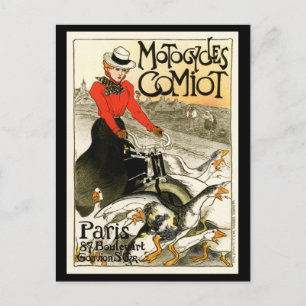 Cartão Postal Motocycles Comiot, Steinlen