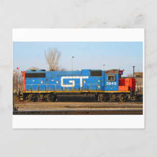 Cartão Postal Motor de locomotiva GTW 5849 CN Stuart Hamilton
