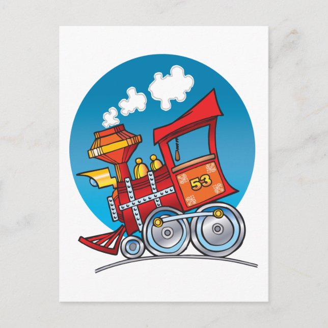 Cartão Postal Motor do comboio de animação (Frente)