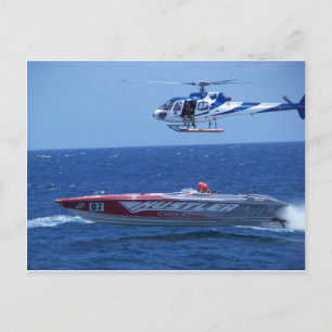 Cartão Postal Motor E Helicóptero Offshore