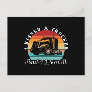 Cartão Postal Motorista de caminhão. Vintage Clothes 90s