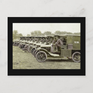 Cartão Postal Motoristas de Ambulância em Caminhões