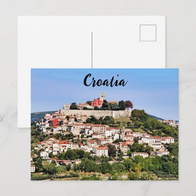 Cartão Postal Motovun Croácia (Frente/Verso)