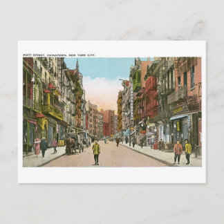 Cartão Postal Mott Street, CHINATOWN, Nova Iorque (Vintage)