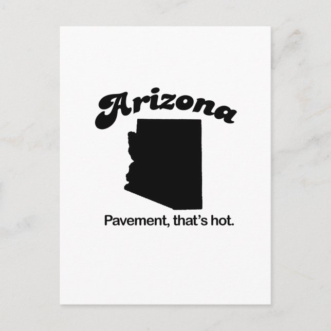 Cartão Postal Motto arizona - Pavimentação quente (Frente)