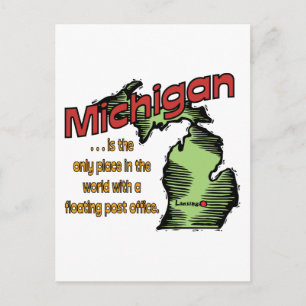 Cartão Postal Motto Michigan ~ Mundos Apenas Escritório de Post