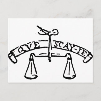 Cartão Postal Motto Montaigne. Que Sais-Je? O que eu sei?