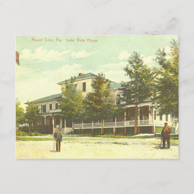 Cartão Postal MOUNT DORA, FL - Lake View House - 1907 (Frente)