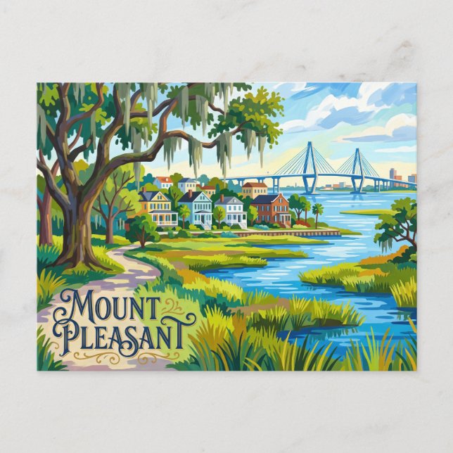 Cartão Postal Mount Pleasant EUA (Frente)