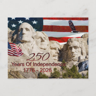 Cartão Postal Mount Rushmore América 250