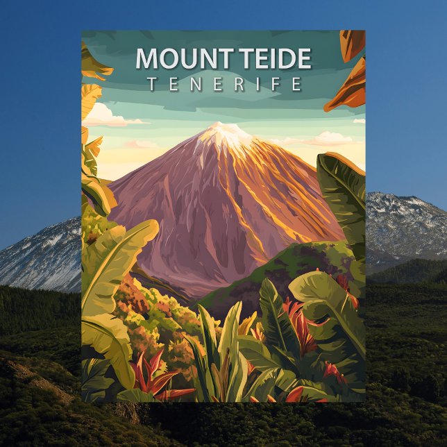 Cartão Postal Mount Teide Tenerife Volcanic Peak Travel (Mount Teide Tenerife Volcanic Peak Travel Postcard
)
